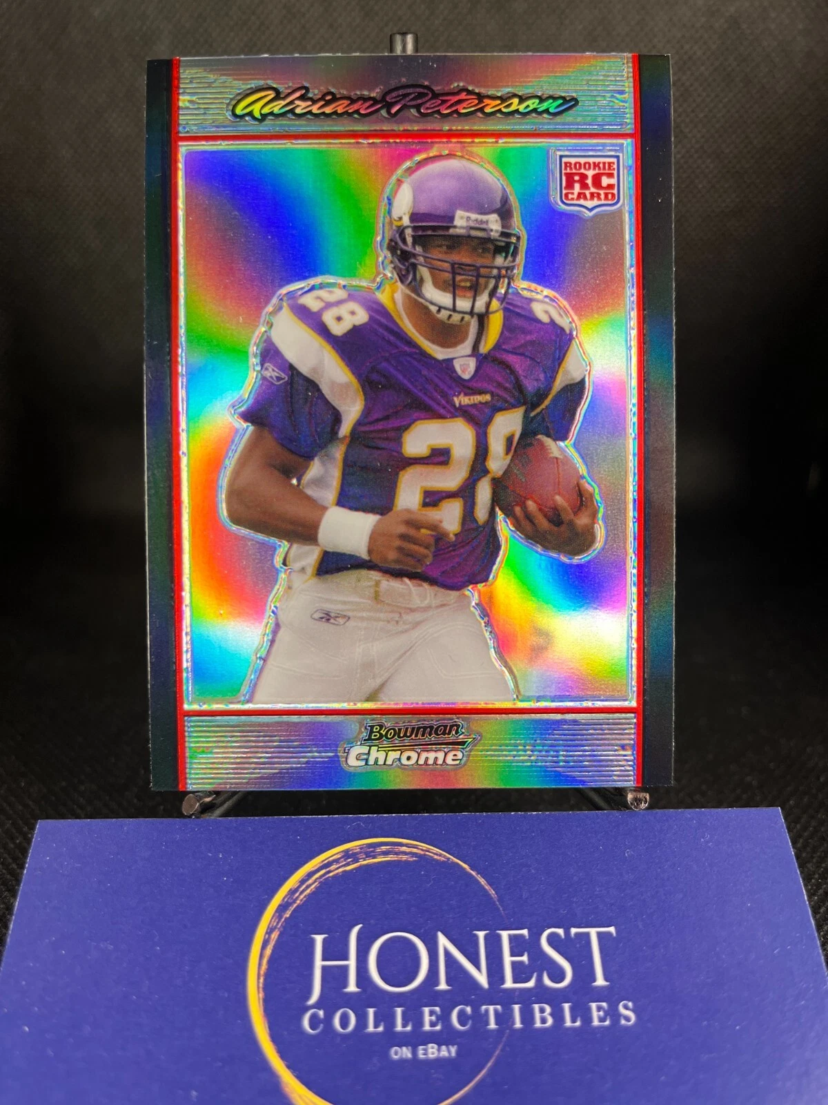 Adrian Peterson (RC) - 2007 Bowman Chrome Refractor Parallel Rookie #BC65