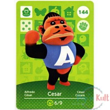 Carte Amiibo Animal Crossing 144 César / Cesar [EUR] Série 2 Near Mint