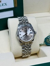 Rolex Datejust 31MM Jubilee Bracelet Factory Silver Diamond Dial Box & Papers 3