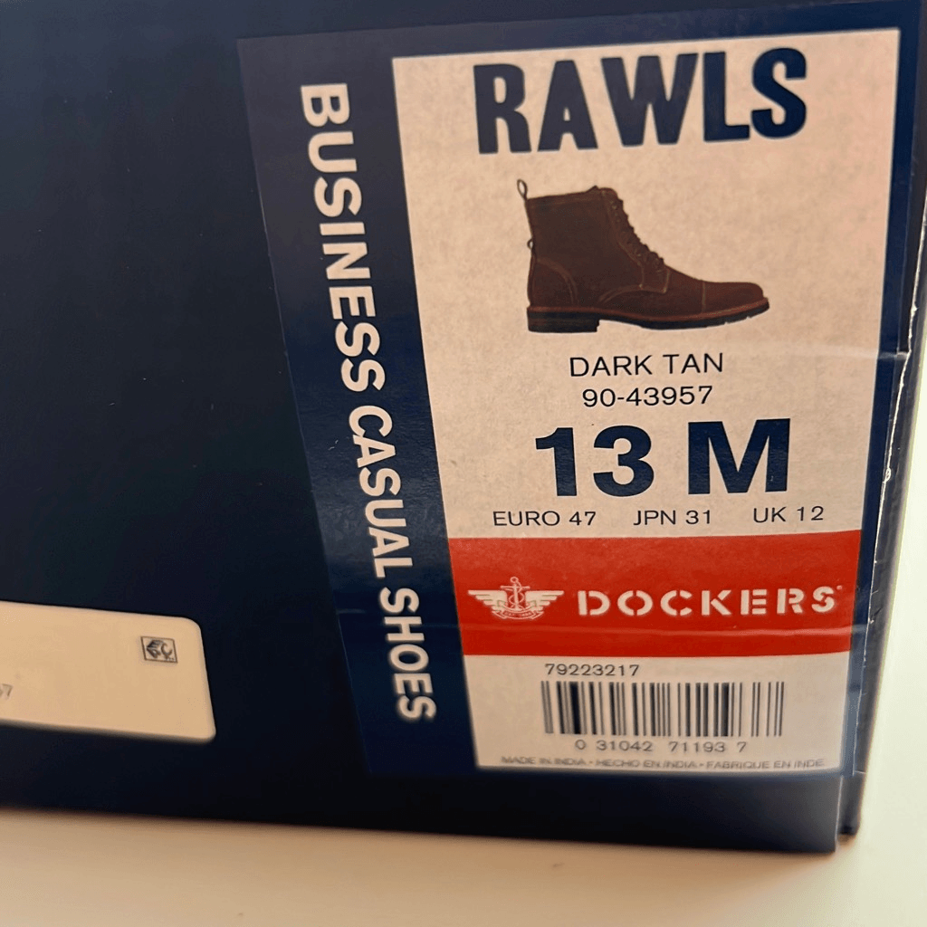 SAOLA Stivali Dockers da uomo Rawls robusti stringati in pelle sintetica suola con lacci punta a cappuccio M13