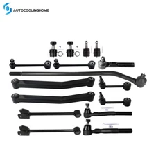 16x Front Upper & Lower Control Arm Tie Rod Sway Bar For 2007-2017 Jeep Wrangler