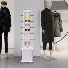 72-Pair Eyeglass Display Rack Floor-standing Rotating Glasses Storage Stand