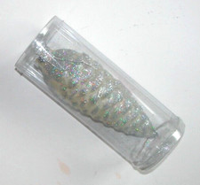 NEW Christmas Ornament Glass White Pinecone Glitter