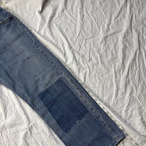 Vintage Levi’s 501 XX Made In USA Faded Dark Wash Jeans (34x26) Patch Repair - Picture 12 of 15