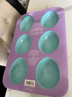 Celebrate It Easter Egg Non-Stick Cakelet Bakeware Pan 6 Molds Light Blue NEW — photo 3