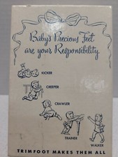 Baby Deer Shoes By Trimfoot Vintage Infant Shoes White Leather Original Box