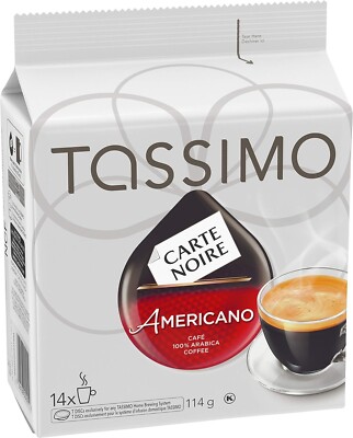 4x Pack Tassimo Carte Noire Americano, 14-t Discs, 114g  - Canada FRESH
