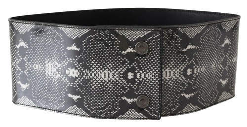 Vintage Jeromes Black Beaded Embellished Statement Belt Size  display picture 1