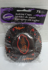 Wilton Halloween Take A Bite Baking Cups cupcake liners party bats vampires