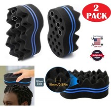 2  Wave Barber Hair Sponge Brush Magic Dreads Locking Twists Coil Afro Curl Tool