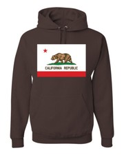 California Republic  State Flag Bear Unisex Hoodie Sweatshirt