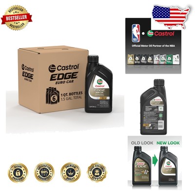 Edge Euro 5W-40 A3/B4 Full Synthetic Motor Oil 6 Quarts - Enhance Performance