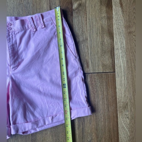 Vintage Ralph Lauren Pink Chino Women's Shorts Sz 10 Bermuda Classic Preppy - Picture 8 of 9
