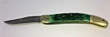 Rite Edge Chili 4” Green Jigged Bone Handle Folding Pocket Knife NEW
