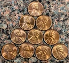 Partial roll  1952 D  UNCIRCULATED LINCOLN WHEAT CENT PENNY 10 coins