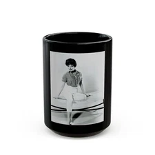 Joan Collins #463 (Vintage Female Icon) Black Coffee Mug