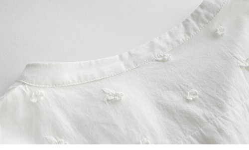 Regular Fit Women Cotton Linen Button Closure Blouse Long Sleeves Top Shirt - Picture 4 of 16