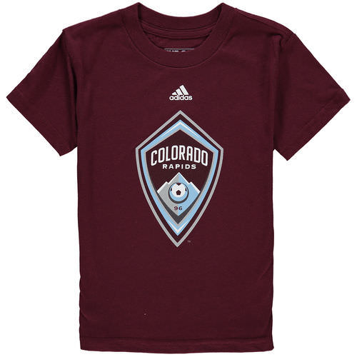 adidas colorado rapids preschool maroon primary logo t-shirt