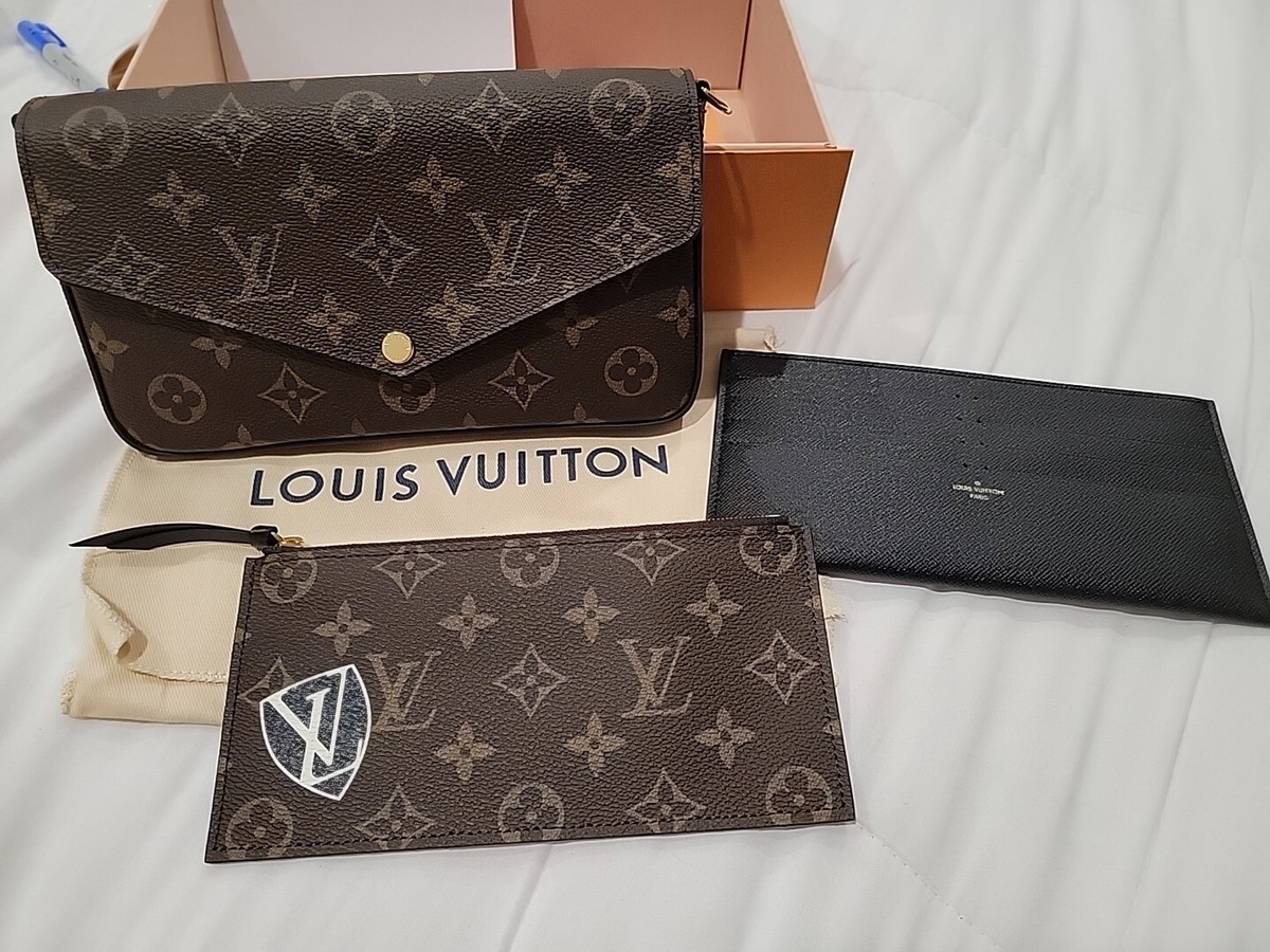 Louis Vuitton Monogram World Tour Pochette Felicie Brown/Black Canvas  Handbag | eBay