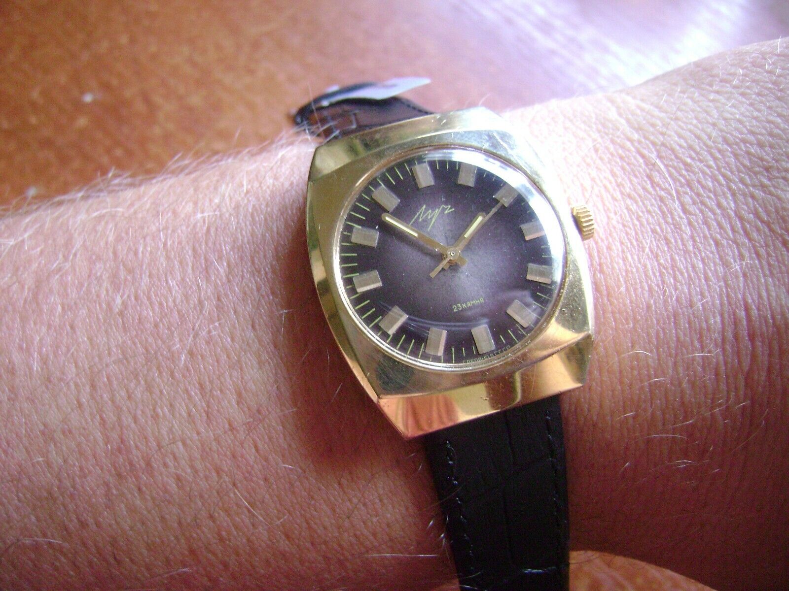 ✩ Vintage LUCH ☭ USSR 70s cal.2209 old wrist watch Gold Plated 23 Jewels