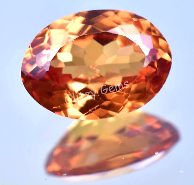 9,20 ct natürlicher Padparadscha-Saphir oval zertifiziert makellos loser Edel...