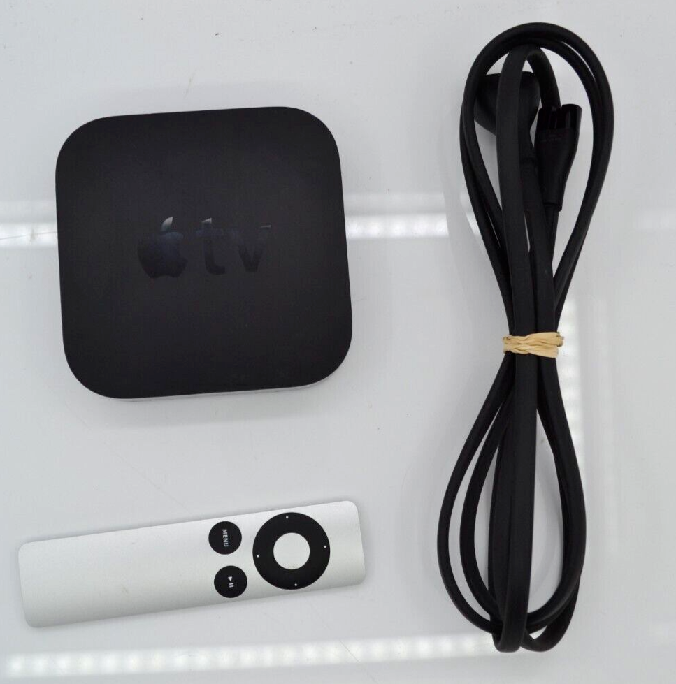 Apple TV 3rd Gen Model A1427 - Power Cord, Remote - Tested