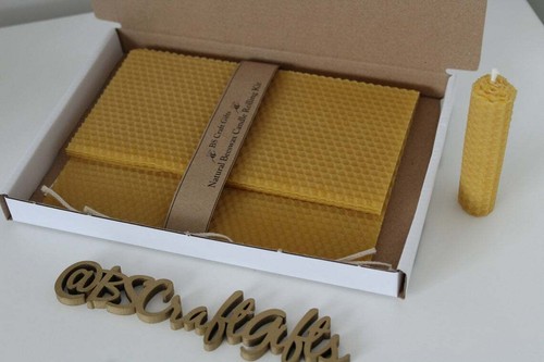 Bienenwachsblatt, Honigkerze, Bastelset, Basteln für Kinder, Kerze basteln - Bild 2 von 6