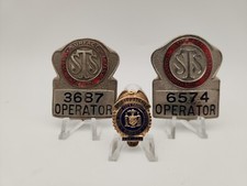 Dispositivos de sombrero New York City Transit Senior Dispatcher 10 quilates GF y STS #3687 6574