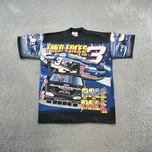 Vintage Chase NASCAR Dale Earnhardt Two Faces Of The 3 T-Shirt Size Large - 第 1/16 張圖片