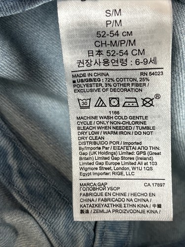 Gap Kinder Baseball Mütze Regenbogen Denim Kappe Größe Small/Medium - Bild 11 von 11