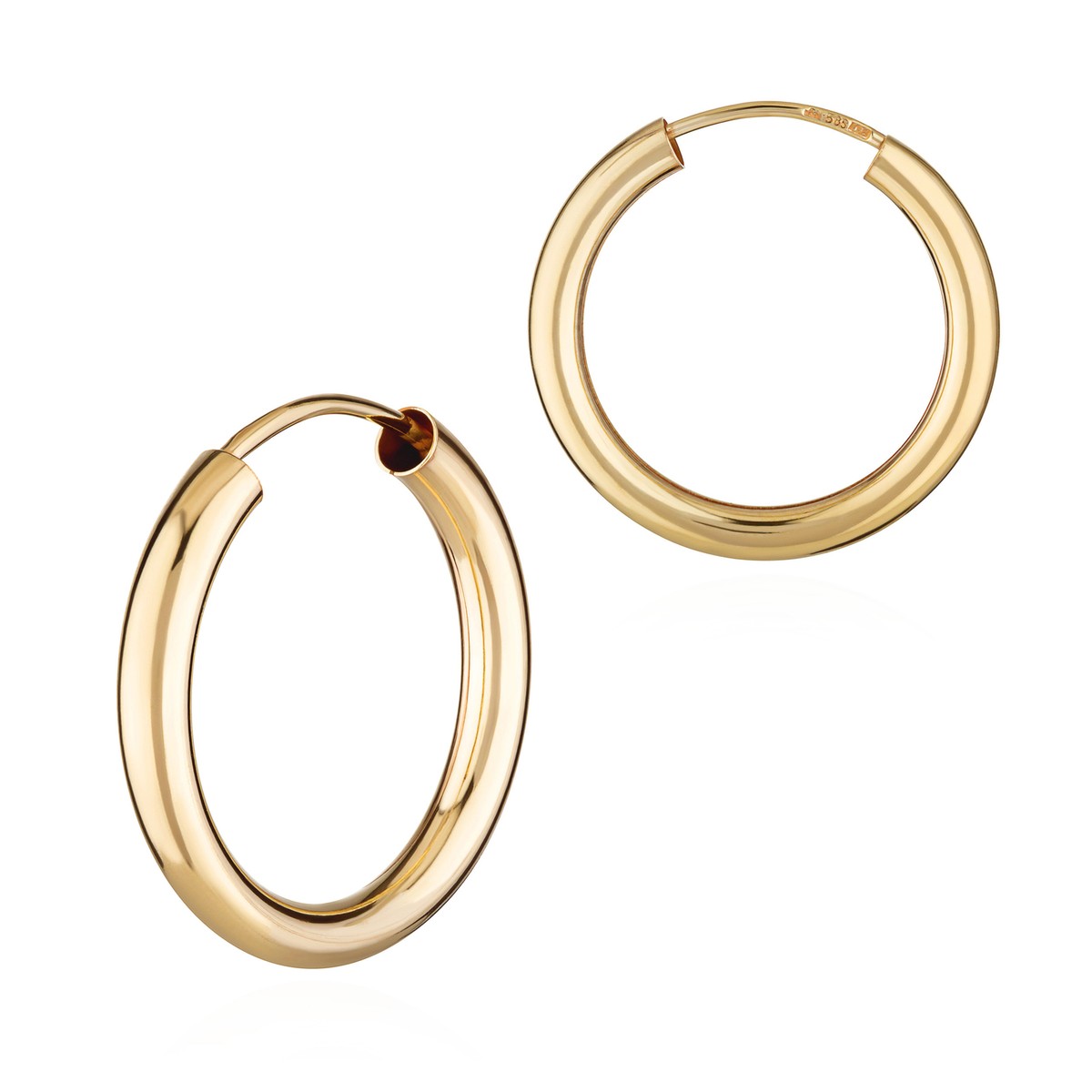 JOBO Ohrstecker Oval 585/- Gelbgold Citrine Gelb Ohrringe Goldohrringe