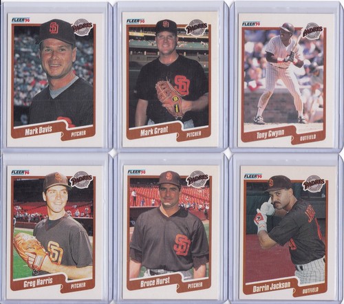 San Diego Padres 1990 Fleer Baseball Team Set 23 Cards - Picture 4 of 9