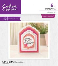 Crafter's Companion Create-A-Card Casablanca 6 Pc Dies of Various Sizes Set NEW