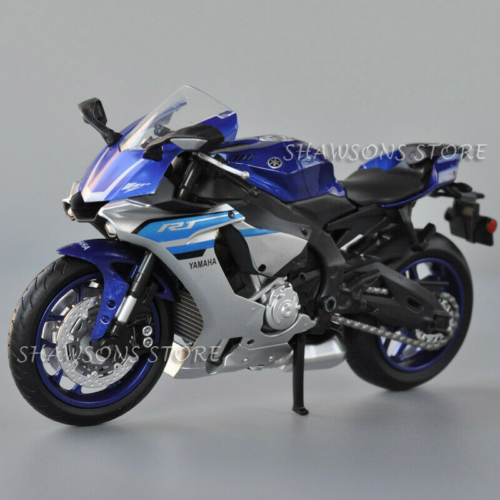 Nuevo Escala 1:12 Diecast Modelo de Motocicleta Juguetes Yamaha YZF R1 Réplica de Bicicleta Deportiva - Imagen 2 de 16