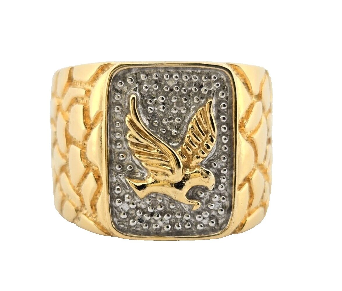 鸟类戒指纯银男士