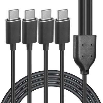 Efficient USB C to Four Type C Charger Cord Adapter Wire for Home and Office