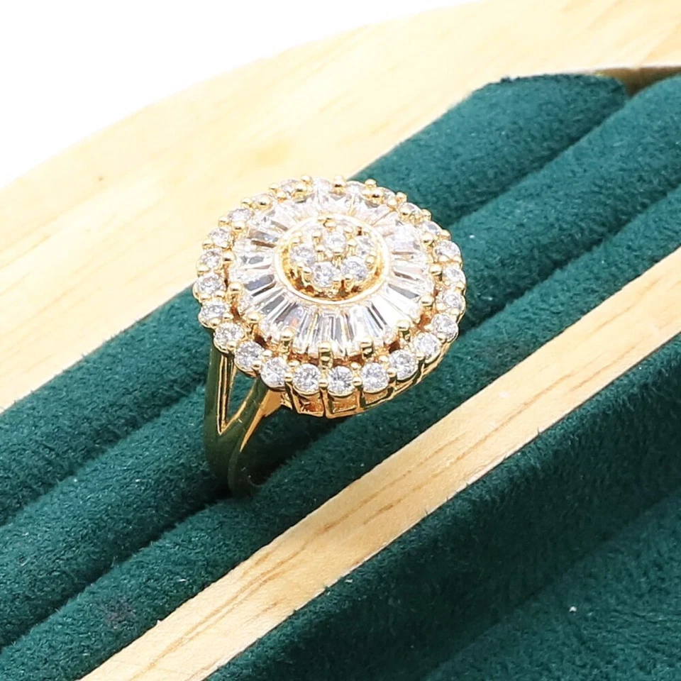 Jewelry Sets for Women Wedding Crystal Bracelet Earrings Necklace Pendant Ring - Image 3 of 4