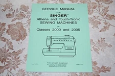 Service Manual on CD for Singer Athena & Touch-Tronic 2000 2005 Sewing Machines 