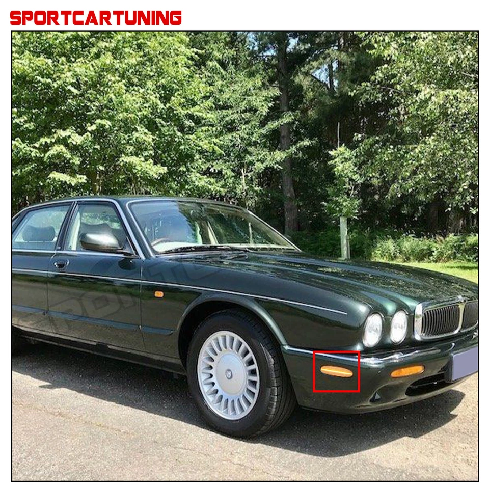 For 98-03 Jaguar XJ8 XJR Vanden Plas LED Front Rear Side Marker Light Smoked 4PC Foto 3 de 4