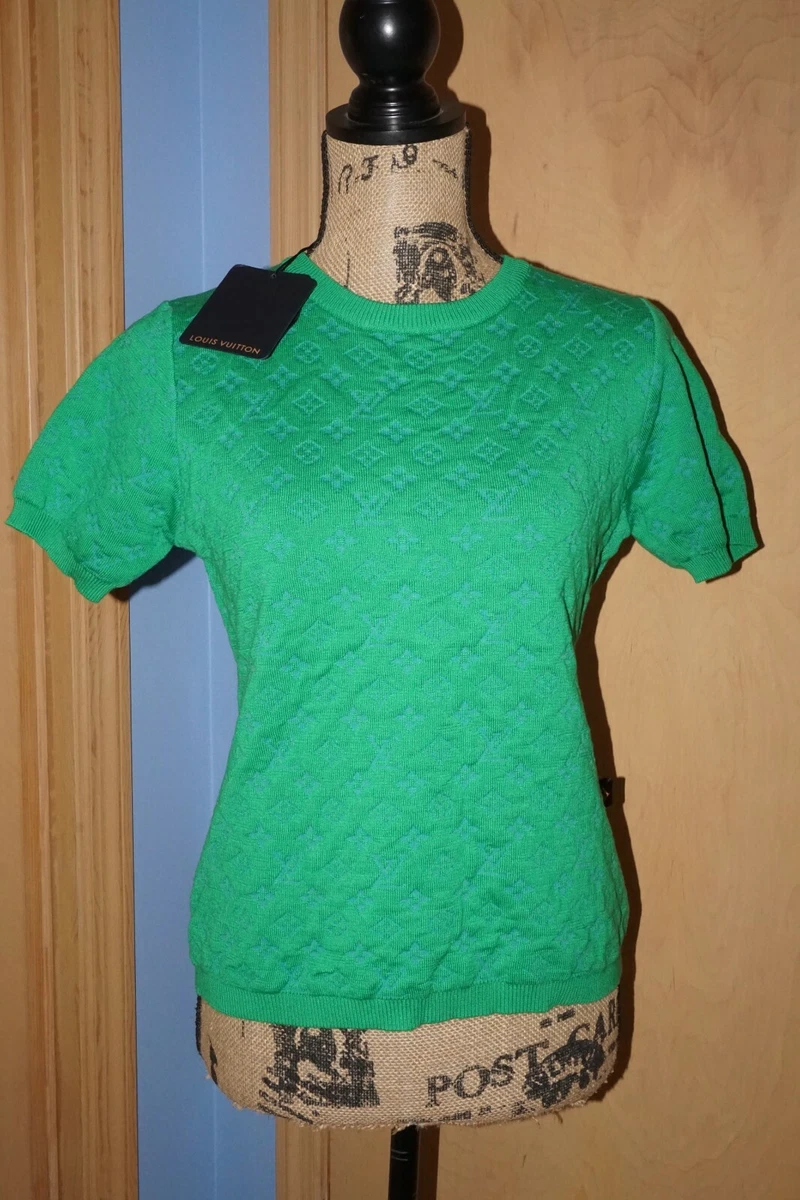 Louis Vuitton Apple Green Monogram Sweater Authentic