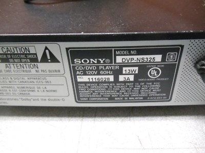 Sony DVP-NS325 DVD Player for sale online | eBay