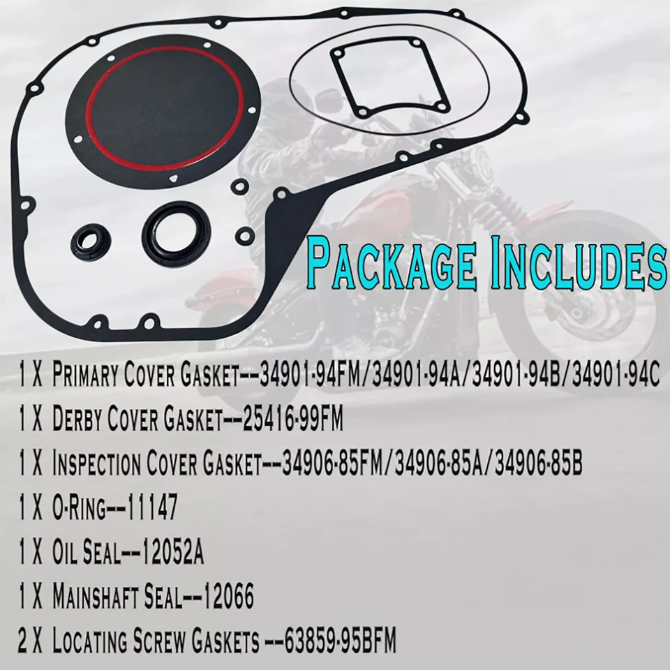 NOVO Kit de Junta de Tampa Primária de Embreagem para Harley Electra Glide Road King 1999-2006 - Imagem 2 de 4