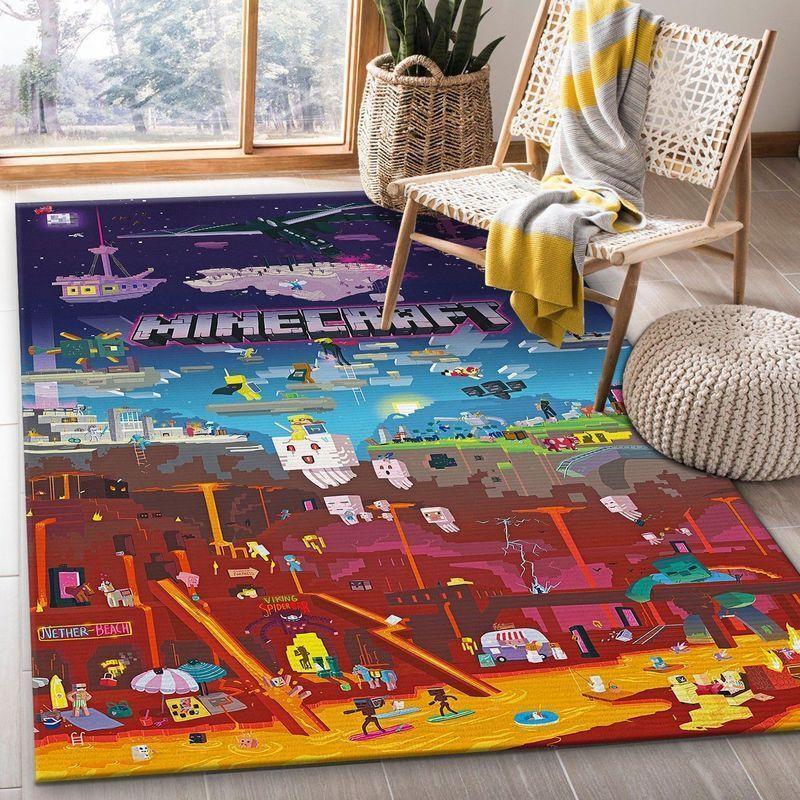Minecraft 9 Area Rug Living Room And Bed Room Rug Rug Regtangle