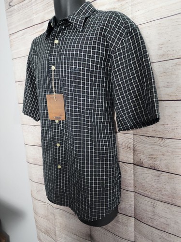 NWT Hobie Men's Plaid Short Sleeve Button Up Rayon/Polyester Shirt Size M (D2) - Picture 6 of 12