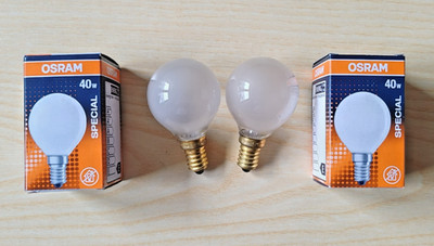 2 Stück OSRAM Backofenlampe SPECIAL OVEN P 240V 40W E14 300°C (4050300008486)