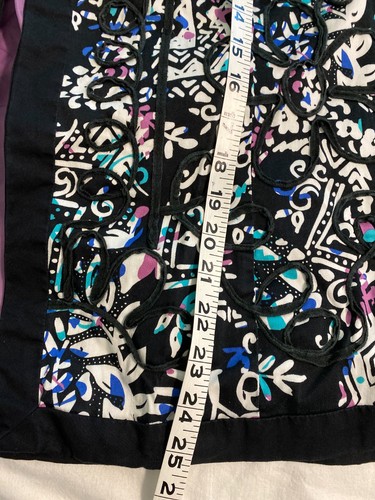 Trenz by Theresa Renz Jacket Womens 2X Multicolor Floral 3/4 Sleeve Open Front - Picture 6 of 6