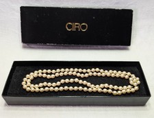 Vintage Ciro 2-Strand Faux Pearl Choker Necklace