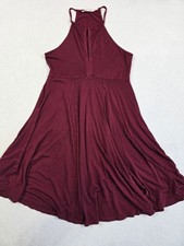 American Eagle Outfitters XS Soft & Sexy Burgundy Halter Dress