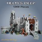 DIY LoTR Battle of Helm's Deep Building Blocks 1368Pcs Medieval Castle Brick Set