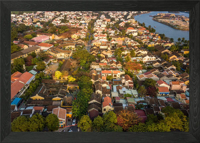 Hoi An antike Stadt gerahmtes Wandbild Poster Leinwanddruck Bild